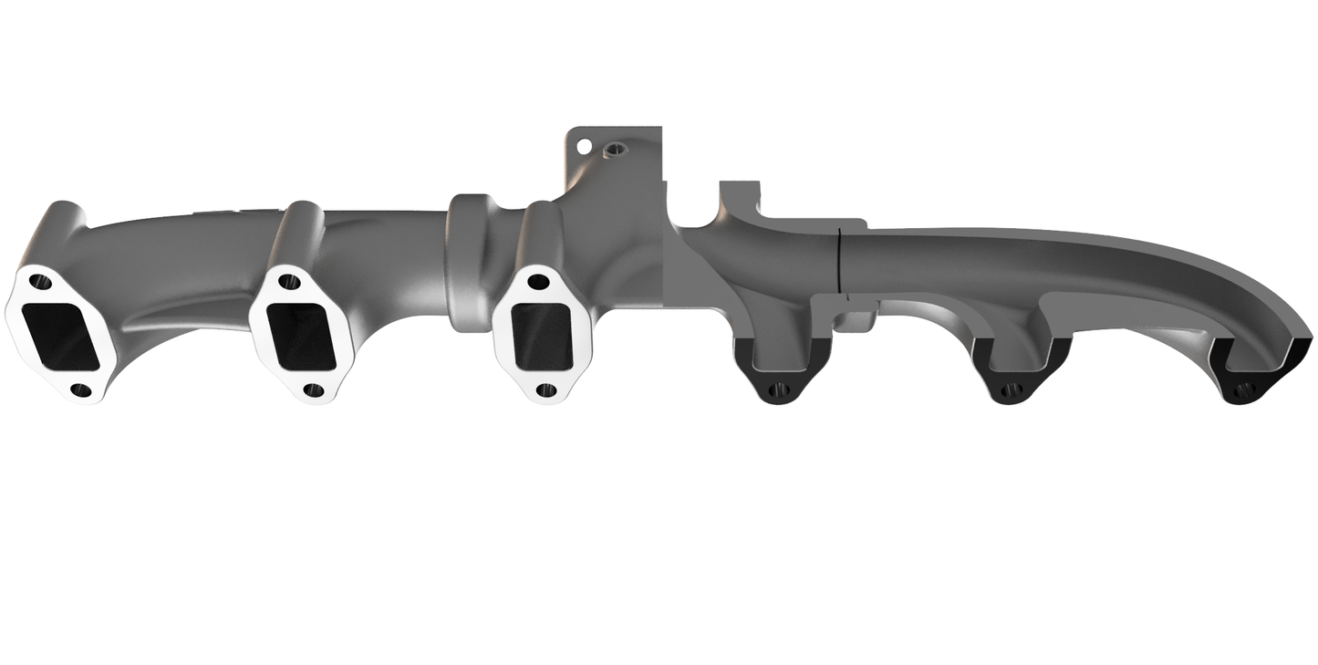 12 Valve T3 Twin Scroll Exhaust Manifold